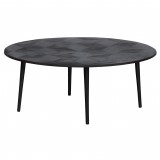 KARO BLACK BROWN METAL CAFETABLE 100     - CAFE, SIDE TABLES